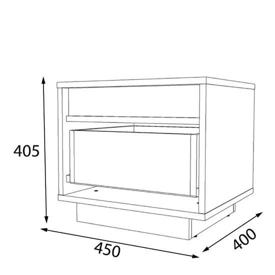 Set Dormitor Geneva, Cu Pat 160x200, Dulap 3 Uși, Comodă Și Noptiere, PAL Laminat, Sonoma Trufă/Wenge Magia picture - 11