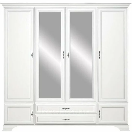 Dormitor Idento, Set Mobilier Clasic, PAL și MDF, 160x200 cm, Alb Alpin picture - 4