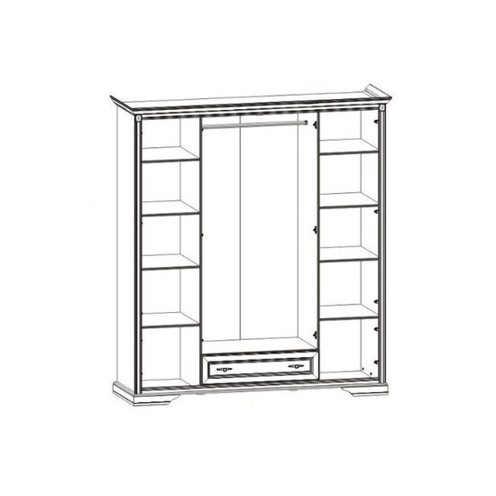 Set dormitor Kleo, design clasic, MDF și PAL melaminat, pat 160x200 cm, alb picture - 4