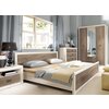 Set Dormitor Koen II, mobilier modular complet, pat 160x200 cm, dulap 4 uși, comodă și noptiere, MDF + PAL, Pin Arizona/Stejar Nava picture - 1