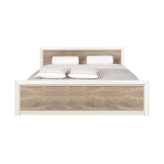 Set Dormitor Koen II, mobilier modular complet, pat 160x200 cm, dulap 4 uși, comodă și noptiere, MDF + PAL, Pin Arizona/Stejar Nava picture - 4