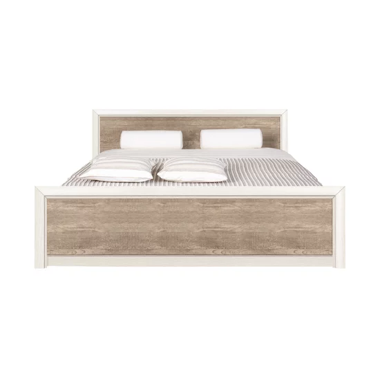 Set Dormitor Koen II, mobilier modular complet, pat 160x200 cm, dulap 4 uși, comodă și noptiere, MDF + PAL, Pin Arizona/Stejar Nava picture - 4