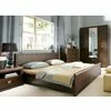 Set Dormitor Koen, Modular Cu Pat 160x200, Dulap 3 Uși, Comodă Și Noptiere, MDF/PAL, Wenge picture - 1