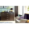 Set Dormitor Koen, Modular Cu Pat 160x200, Dulap 3 Uși, Comodă Și Noptiere, MDF/PAL, Wenge picture - 6