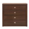 Set Dormitor Koen, Modular Cu Pat 160x200, Dulap 3 Uși, Comodă Și Noptiere, MDF/PAL, Wenge picture - 5
