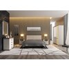 Dormitor Marsel, Set Mobilier Minimalist, MDF și Plăci Fibrolemnoase, 160x200 cm, Alb Frasin și Stejar Sonoma picture - 2