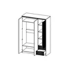 Set dormitor Monaco, design minimalist cu riflaje, PAL melaminat, dimensiuni variate, Casmir picture - 3