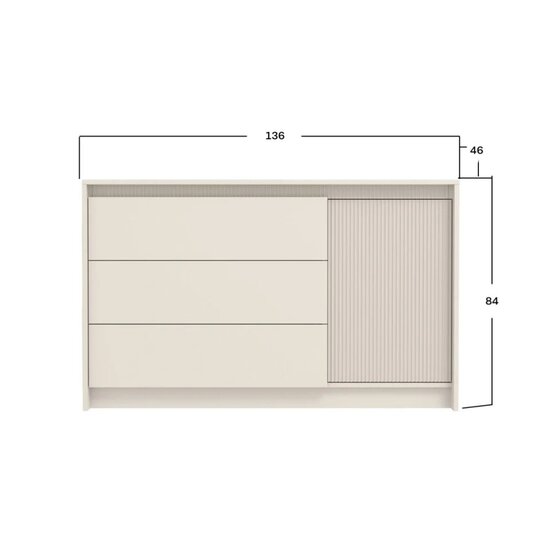 Set dormitor Monaco, design minimalist cu riflaje, PAL melaminat, dimensiuni variate, Casmir picture - 10