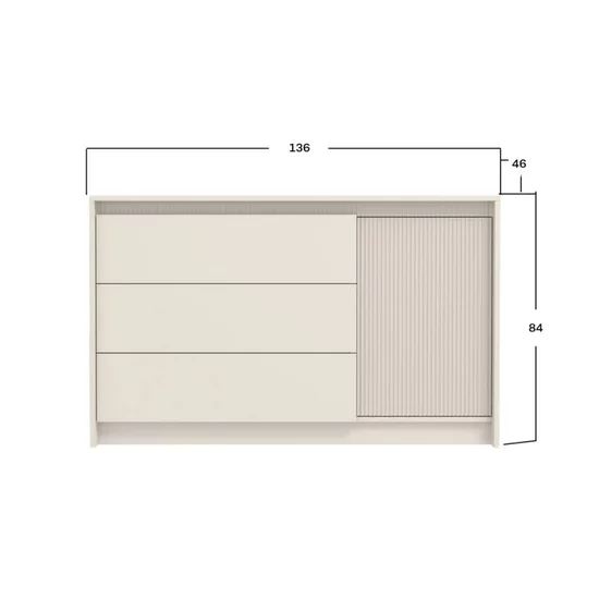 Set dormitor Monaco, design minimalist cu riflaje, PAL melaminat, dimensiuni variate, Casmir picture - 10