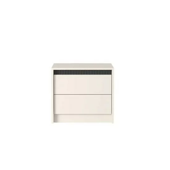 Set dormitor Monaco, design modern cu riflaje, PAL melaminat, dimensiuni variate, Casmir/Gri picture - 7