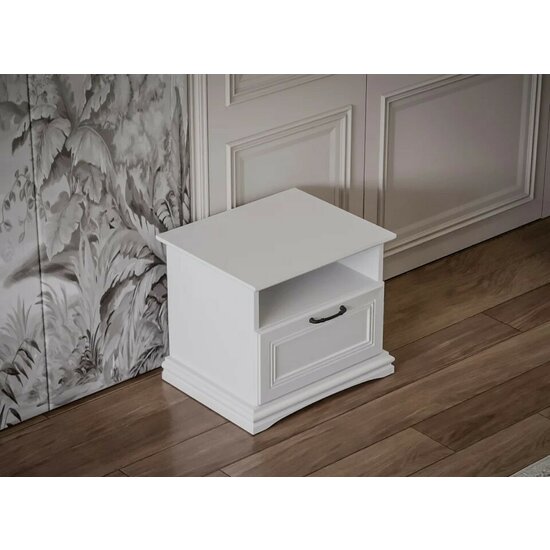 Set dormitor Sardinia, pat 160x200 cm și dulap 4 uși, MDF vopsit, dimensiuni variate, Alb picture - 12