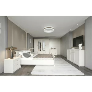 Set Dormitor Sonata NEW Cashmir, Stil Clasic Cu Pat 160x200, Dulap 4 Uși, Noptiere  MDF/PAL