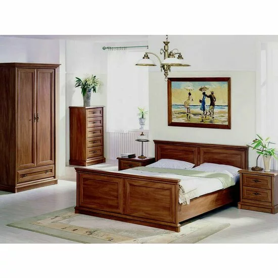 Set Dormitor Sonata, Stil Clasic Cu Pat 160x200, Dulap 4 Uși, Noptiere  MDF/PAL picture - 8