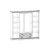 Set Dormitor Sonata, Stil Clasic Cu Pat 160x200, Dulap 4 Uși, Noptiere  MDF/PAL picture - 13