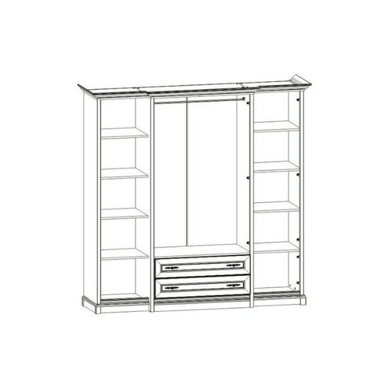 Set Dormitor Sonata, Stil Clasic Cu Pat 160x200, Dulap 4 Uși, Noptiere  MDF/PAL picture - 13