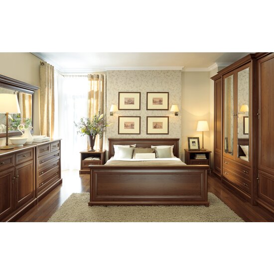 Set Dormitor Sonata, Stil Clasic Cu Pat 160x200, Dulap 4 Uși, Noptiere  MDF/PAL picture - 9