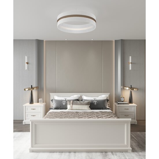 Set Dormitor Sonata, Stil Clasic Cu Pat 160x200, Dulap 4 Uși, Noptiere  MDF/PAL picture - 2