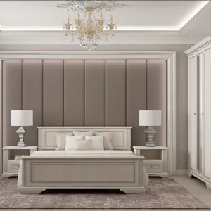 Dormitor White, Set Mobilier Complet, PAL și MDF, 160x200 cm, Frasin Alb și Pin Argintiu