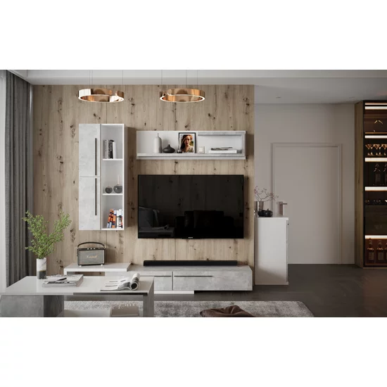 Set Living Calvados Design Modern, PAL Laminat, 210x38x200 cm, Stejar Natur picture - 2