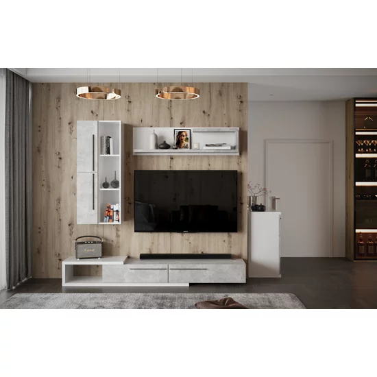 Set Living Calvados Design Modern, PAL Laminat, 210x38x200 cm, Stejar Natur picture - 3