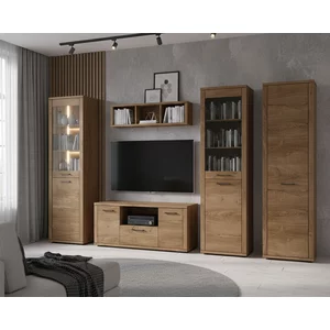 Set living Cordan set complet mobilier clasic, material mdf culoare burgundy