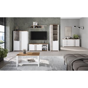 Set Living Helix 1  Alb/ Stejar