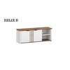 Set living Helix 1, vitrină, comodă TV și spații depozitare multiple, PAL melaminat de calitate, alb/stejar, design modern picture - 3