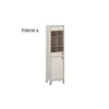 Set living Tirion, vitrine, comode și rafturi suspendate, PAL melaminat rezistent, design contemporan, 320x40x192 cm, finisaj stejar/gri picture - 2