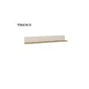 Set living Tirion, vitrine, comode și rafturi suspendate, PAL melaminat rezistent, design contemporan, 320x40x192 cm, finisaj stejar/gri picture - 5