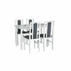 Set masă Maxim 4 extensibilă, cu 4 scaune B7 tapițate, structură solidă, 120x70x76 cm, alb picture - 1