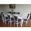 Set masă extensibilă + 8 scaune Padova, MDF/Lemn Fag, 200-300x100x78 cm, alb picture - 1