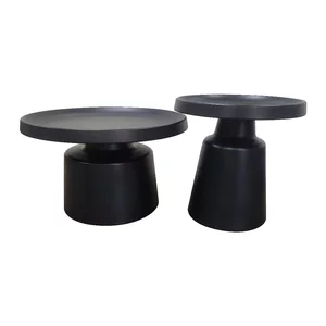 Set masute cafea Paula, culoare neagra