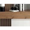 Set mobilă living Rebeca Plus cu riflaj, 250x43x200 cm, PAL 16 mm, stejar alb, stil modern picture - 3