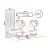 Set mobila  cu riflaj Living Rebeca Plus 250x43x200 cm  Stejar picture - 5