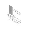 Set mobila  cu riflaj Living Rebeca Plus 250x43x200 cm  Stejar picture - 4