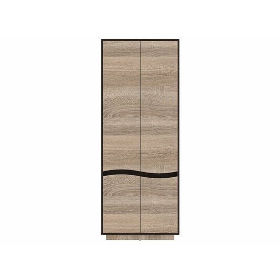 Set Mobilă Living Geneva, Modular Cu Vitrină, Comodă, Rafturi Și Spații Depozitare, PAL, 215x50x207 cm, Sonoma Trufă/Wenge Magia picture - 2