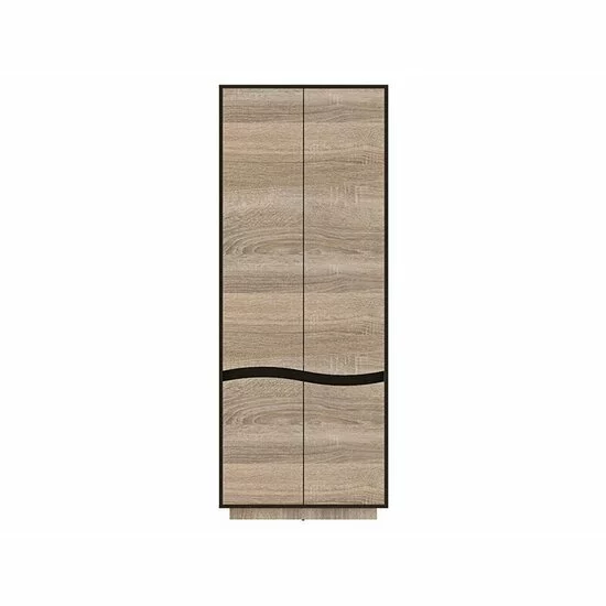 Set Mobilă Living Geneva, Modular Cu Vitrină, Comodă, Rafturi Și Spații Depozitare, PAL, 215x50x207 cm, Sonoma Trufă/Wenge Magia picture - 2