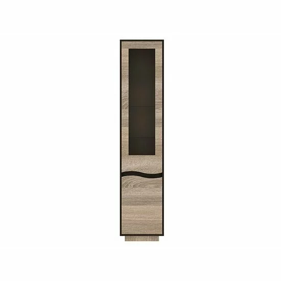 Set Mobilă Living Geneva, Modular Cu Vitrină, Comodă, Rafturi Și Spații Depozitare, PAL, 215x50x207 cm, Sonoma Trufă/Wenge Magia picture - 4