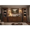 Set mobilă living Sonata, stil clasic, fronturi frezate, vitrine sticlă, PAL laminat + MDF, 295x45x205 cm picture - 1