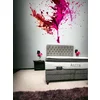 Pat + Saltea gratis Astra, gri - 160x200 cm, design modern, capitonare din catifea, ladă spațioasă de depozitare, structură solidă picture - 3