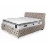 Set Pat Chester + Saltea Raysa Premium, culoare personalizabila - 160x200 cm, ladă depozitare, somieră metalică fixă, tapițerie catifea baby face picture - 5