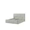 Set pat + Saltea Gratis tapițat Torra 140x200 cm crem cu somieră rabatabilă si  ladă depozitare picture - 5