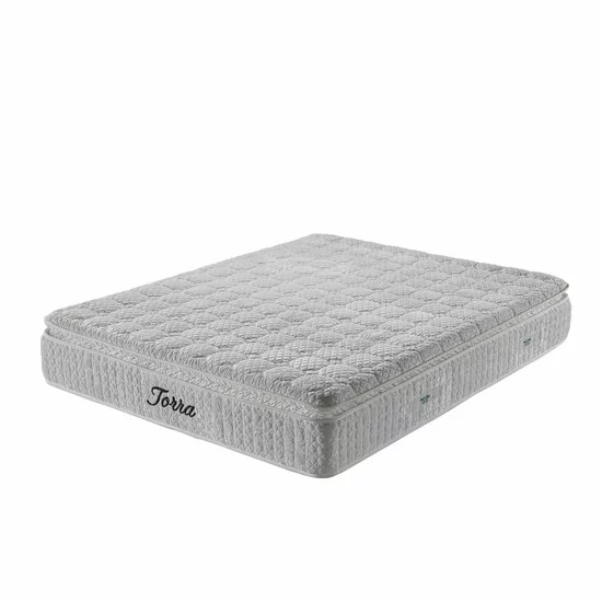 Set pat + Saltea Gratis tapițat Torra 140x200 cm crem cu somieră rabatabilă si  ladă depozitare picture - 6