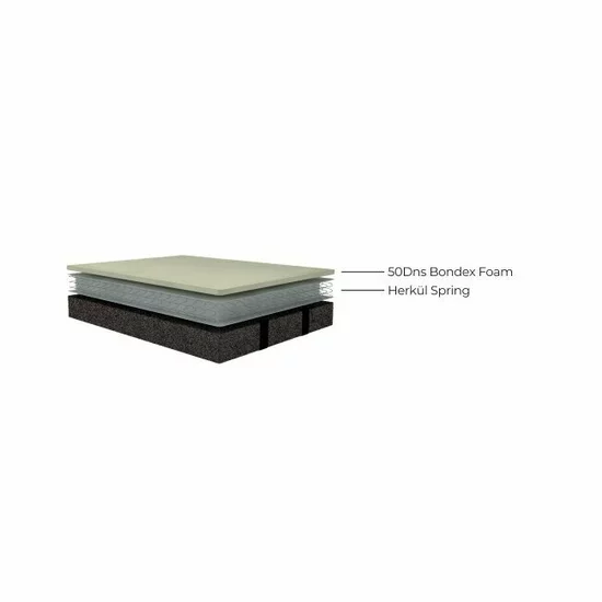 Pat + Saltea gratis Comfort, gri - 140x200 cm, ladă depozitare, somieră rabatabilă, topper confort, structură metal + lemn + PAL, tapițerie stofă premium picture - 6
