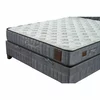 Pat + Saltea gratis Comfort, gri - 140x200 cm, ladă depozitare, somieră rabatabilă, topper confort, structură metal + lemn + PAL, tapițerie stofă premium picture - 3