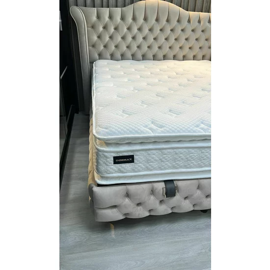 Set Pat + Saltea GRATIS Dimmax Cu Lada Depozitare, Baby Face 02, 160x200 cm, Crem picture - 5