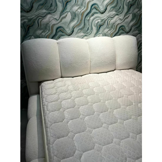 Set pat + Saltea Gratis ,tapițat Shakira 160x200 cm crem cu somieră rabatabilă, ladă depozitare și saltea inclusă picture - 10