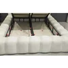 Set pat + Saltea Gratis tapițat Shakira 200x200 cm crem ERATO 01 cu somieră rabatabilă si  ladă depozitare picture - 7