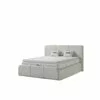 Set pat + Saltea Gratis tapițat Torra 180x200 cm crem cu somieră rabatabilă si  ladă depozitare picture - 2