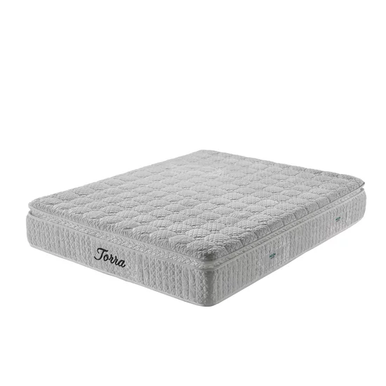 Set pat + Saltea Gratis tapițat Torra 160x200 cm crem cu somieră rabatabilă si  ladă depozitare picture - 6